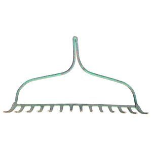 Vintage Old Rake Head Farm Country Wine Glass Holder Dog Leash Organizer Rustic